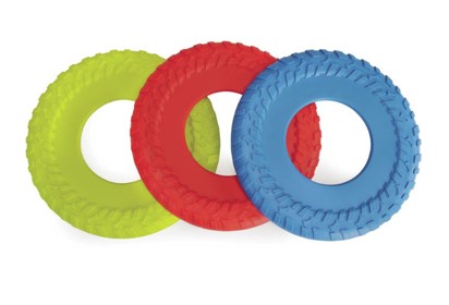 FRISBEE IN TPR 25 CM. CON DISEGNO PNEUMATICO