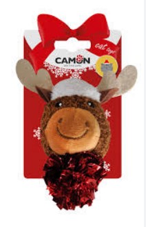 GIOCO PER CANI PUPAZZO DI NEVE+RENNA+BABBO NATALE SQUEAKER 7CM 6p