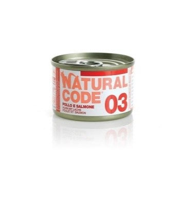 03 POLLO E SALMONE 85G