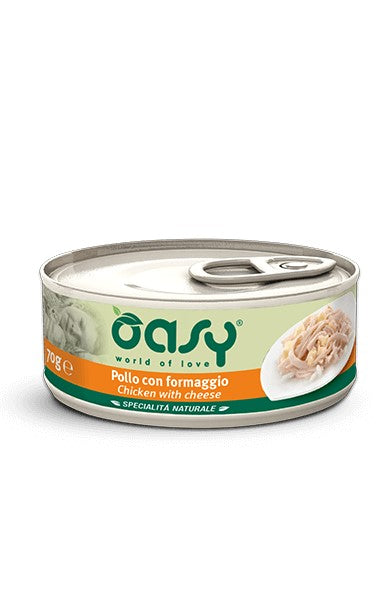 OASI UMIDO NATURALE POLLO CON FORMAGGIO 
 LATTINA G.70