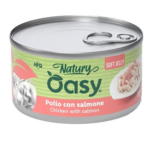 OASI UMIDO NATURALE POLLO CON SALMONE NATURALE LATTINA G.150