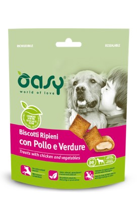 OASI BISCOTTI RIPIENI CON POLLO E VERDURE IN BUSTA G.80