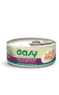 OASI UMIDO NATURALE  POLLO CON GAMBERETTI LATTINA G.150