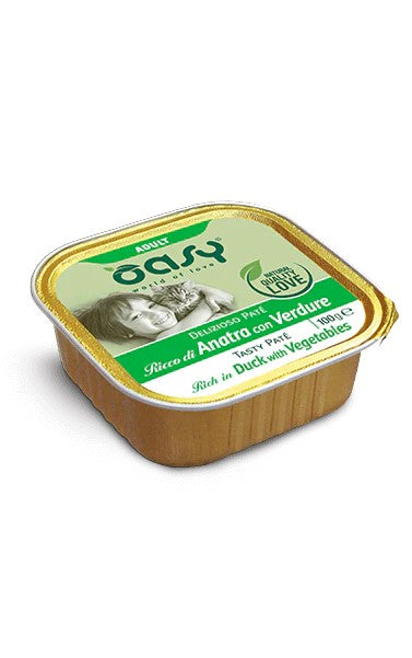 OASI PATE' ADULTO ANATRA E VERDURE VASCHETTA G.100