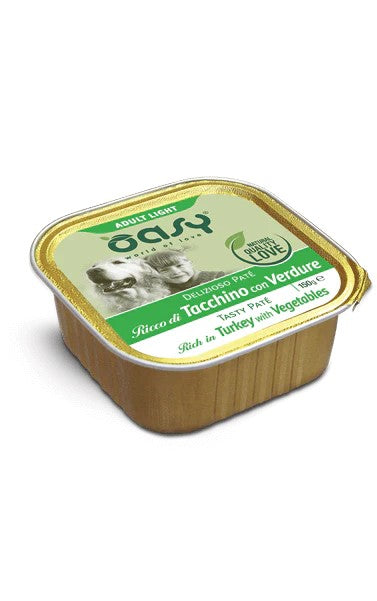 OASI PATE' ADULTO LIGHT TACCHINO E VERDURE VASCHETTA DA G.150