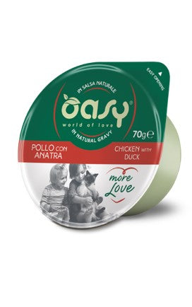 Oasy Wet Cat More Love - POLLO CON ANATRA Busta 70 gr (24pz) - NEW PACK