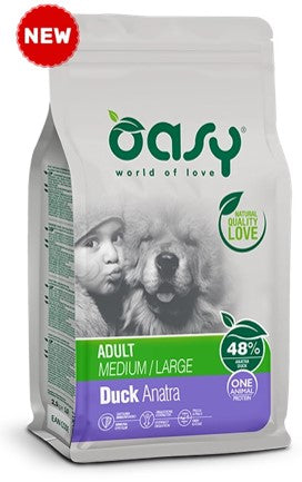 Oasy Dry Dog OAP - ADULT M/L ANATRA 12 Kg