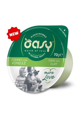 Oasy Wet Cat More Love - TONNO CON VONGOLE Cup 70 gr (24pz)