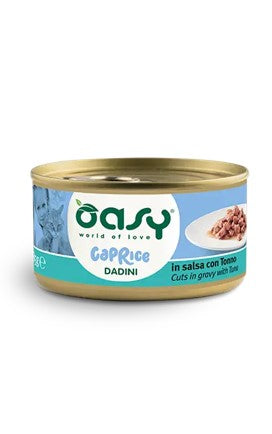 Oasy Wet Cat CAPRICE - Dadini con TONNO Lattina 85 gr (18pz)