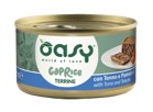 Oasy Wet Cat CAPRICE - Terrina con TONNO E POMODORO Lattina 85 gr (18pz)