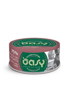 OASY WET CAT MORE LOVE POLLO CON FEGATO 70GE