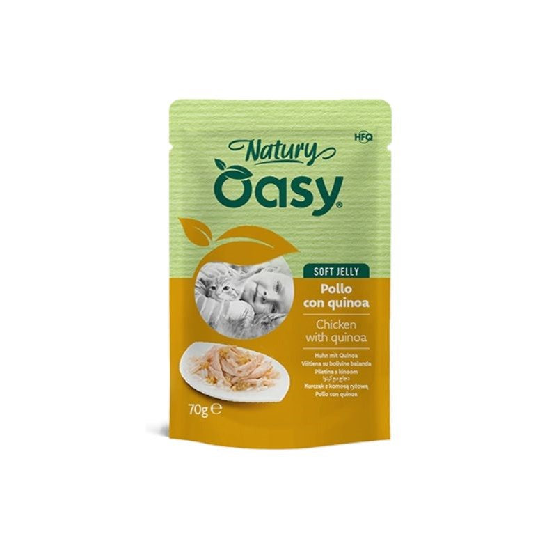 OASY WET CAT NATURY SOFT JELLY IN BUSTE 70GR POLLO CON QUINOA