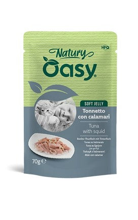 Oasy Wet Cat Natury Soft Jelly - TONNETTO CON CALA MARI Busta 70    *