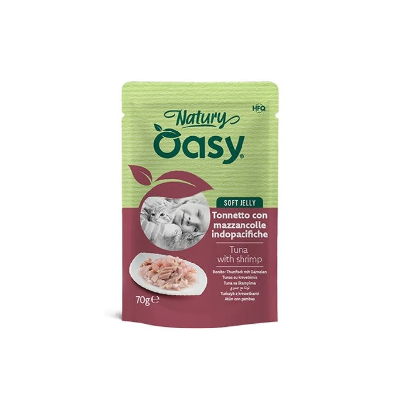 OASY WET CAT NATURY SOFT JELLY IN BUSTA 70GR TONNETTO CON MAZZANCOLLE