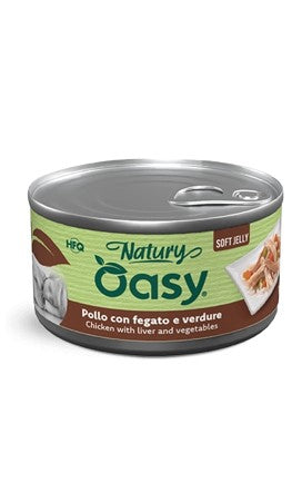Oasy Wet Dog Natury Soft Jelly - POLLO CON FEGATO E VERDURE Latt