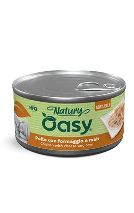 Oasy Wet Dog Natury Soft Jelly - POLLO CON FORMAGG IO E MAIS Latt