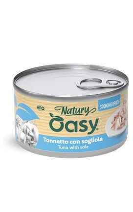 Oasy Wet Cat Natury Cooking Broth - TONNETTO CON SOGLIOLA Lattin