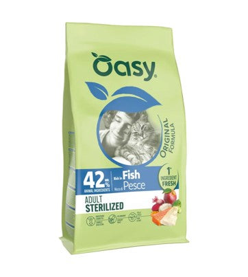 OASY DRY CAT ORIGINAL ADULTO STERILIZZATO PESCE 1,5 KG OFFERTA PROVA
