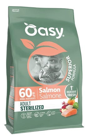 Oasy Dry Cat Superior - ADULT STERILIZED SALMONE 1,5 kg (4pz)