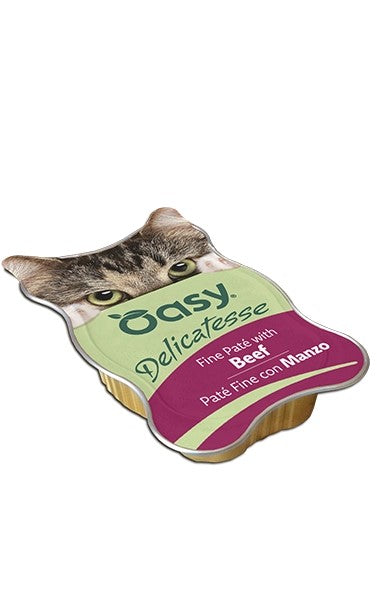 oasi cat delicatesse pate' con manzo 85g.