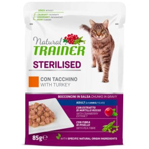 NATURAL TRAINER STERILISED CON TACCHINO 85G BOCCONCINI IN SALSA