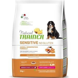 SENSITIVE NO GLUTEN PUPPY MEDIUM MAX SALMONE 3KG