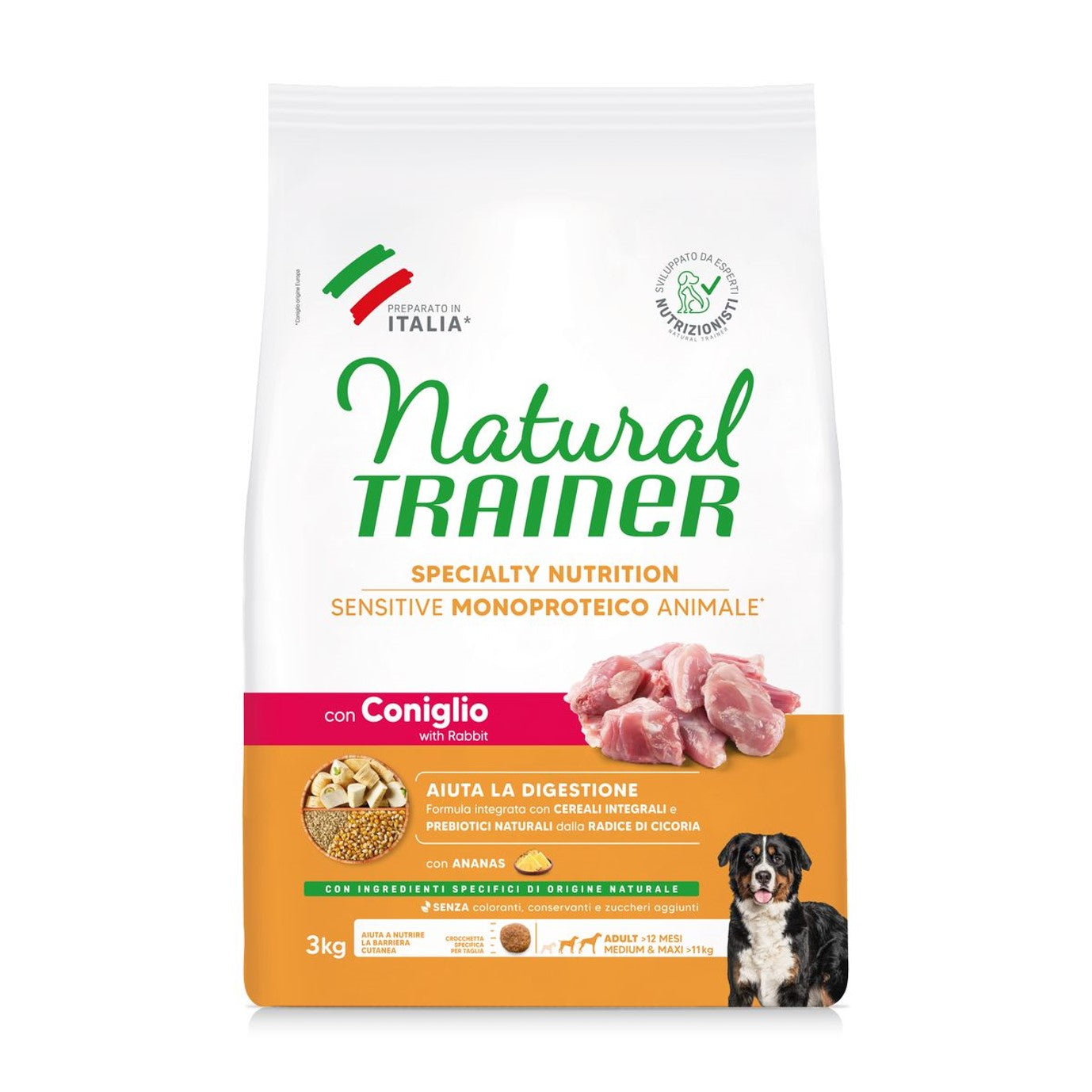 NATURAL TRAINER SENSITIVE CONIGLIO E RISO  3KG
