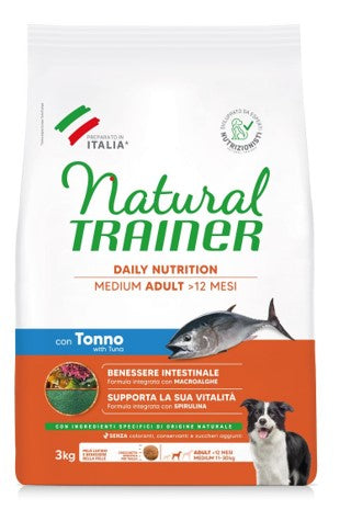 NATURAL TRAINER MEDIUM ADULT CON TONNO E RISO 3kg