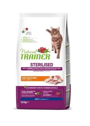 STERILIZZED 1,5KG CON TACCHINO E FIBRA DI PISELLO