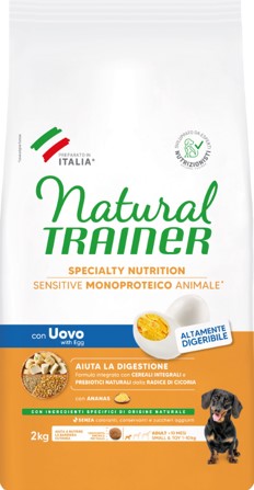 sensitive no gluten adulto small 2kg con uovo