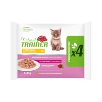 NATURAL TRAINER KITTEN  CON POLLO BOCCONCINI IN SALSA X4