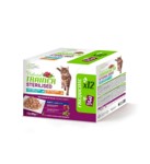 NATURAL TRAINER CAT STRACCETTI STERILIZZATO POLLO E SALMONE MULTIPACK 12 x 85 GR