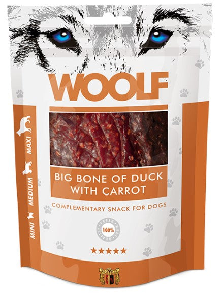 WOOLF OSSO GRANDE CON ANATRA E CAROTA IN BUSTa g. 100