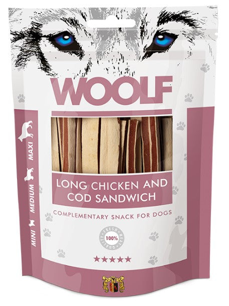 WOOLF SANDWICH DI POLLO CON MERLUZZO IN BUSTA G. 100