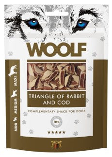 WOOLF TRIANGOLINI DI CONIGLIO CON MERLUZZO IN BUSTA G. 100