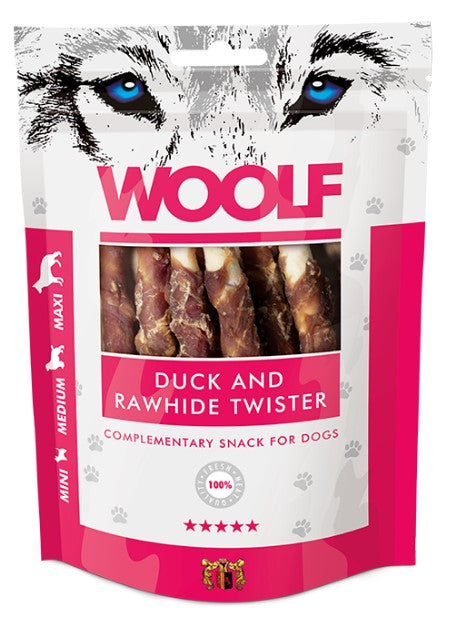 WOOLF ROTOLI DI PELLE CON ANATRA IN BUSTA  g.100