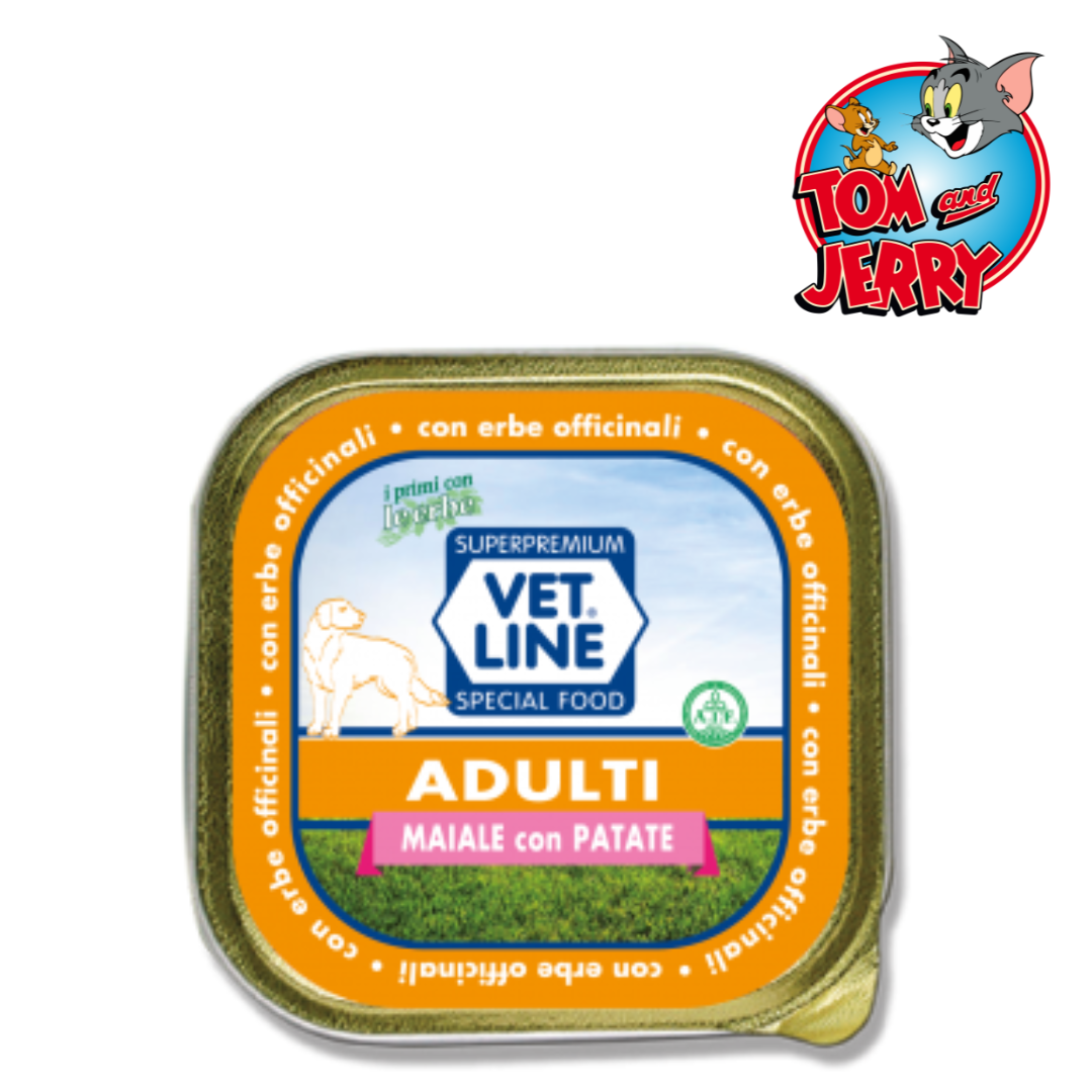 VET LINE UMIDO CANE ADULTO 150G - Tom & Jerry