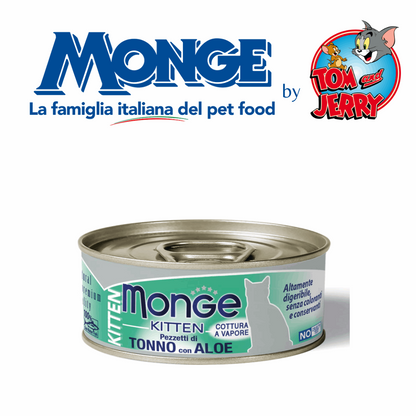 MONGE GATTO LATTINE DI UMIDO DA 80G (NATURAL, JELLY E DELICATE) - Tom & Jerry