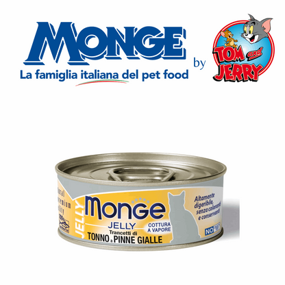 MONGE GATTO LATTINE DI UMIDO DA 80G (NATURAL, JELLY E DELICATE) - Tom & Jerry