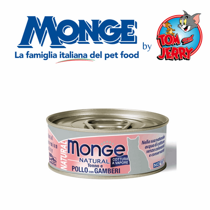 MONGE GATTO LATTINE DI UMIDO DA 80G (NATURAL, JELLY E DELICATE) - Tom & Jerry