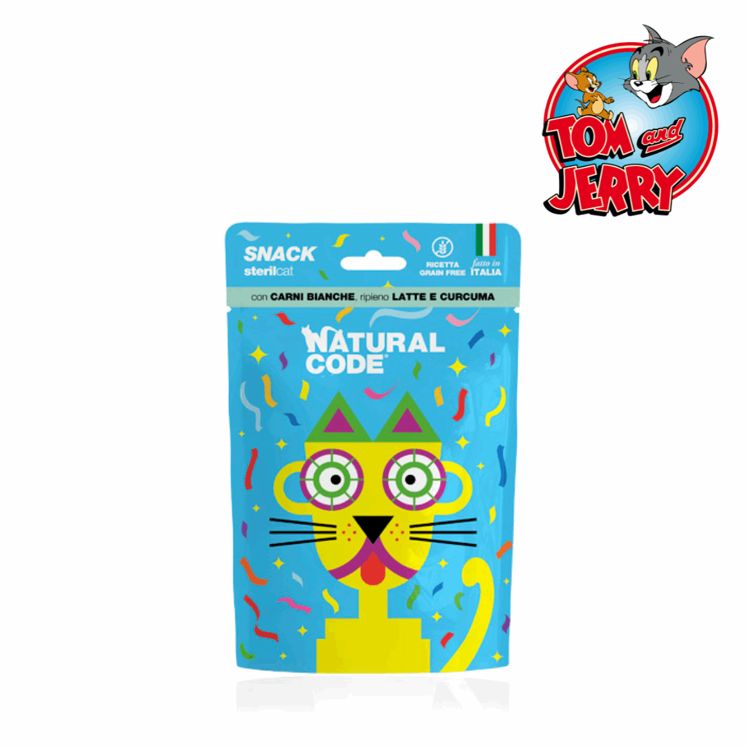 NATURAL CODE SNACK GATTO 60G - Tom & Jerry